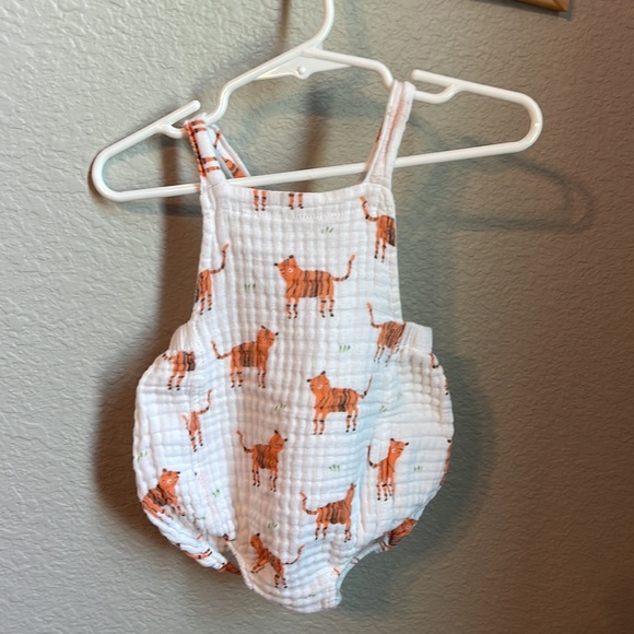 Angel Dear Other - Angel Dear Baby Unisex Retro Sunsuit, Tiger Print
